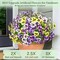 8 Bundles Look Real Artificial Flowers for Outdoors, Realistic Fake Outdoor Flowers, UV Resistant Silk Pansy Flowers for Outside Faux Flower Plants for Outdoor Porch Garden, Mixed Colors